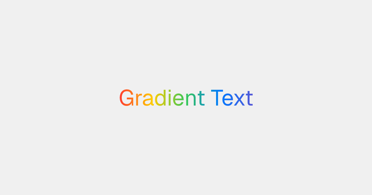 Gradient text